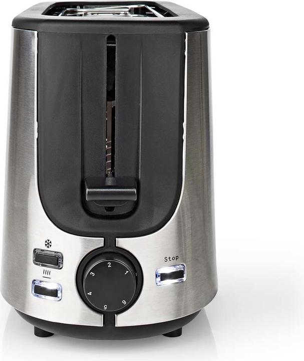 Produktbild Nedis Toaster Edelstahl Serie 1 Steckplätz Bräunungsstufen: 6 Auftaufunktion Brötchenaufsatz Alumini (EU-Stecker)