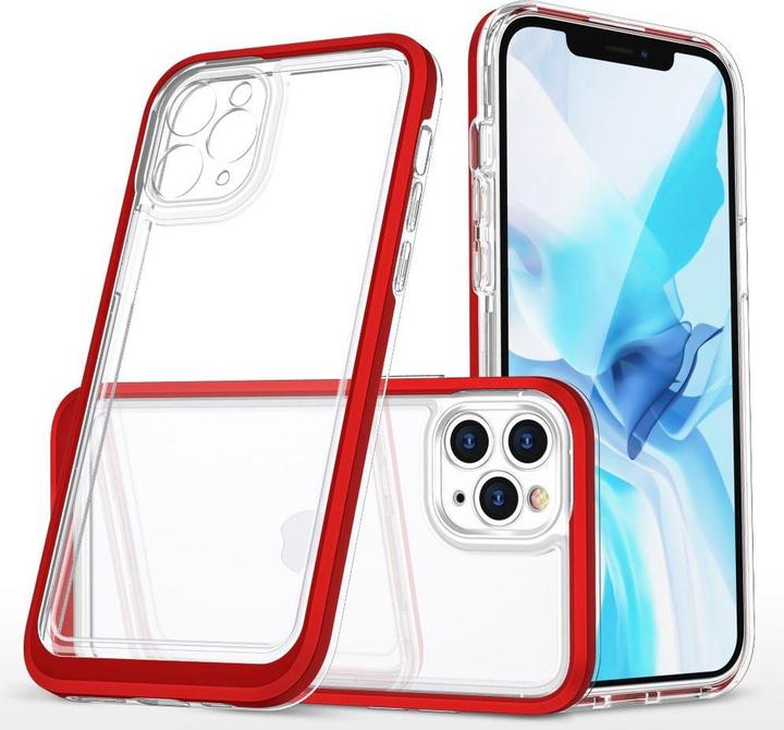 Actual product image Hurtel Clear 3in1 case for iPhone 11 Pro frame cover gel red (Apple iPhone 11 Pro)