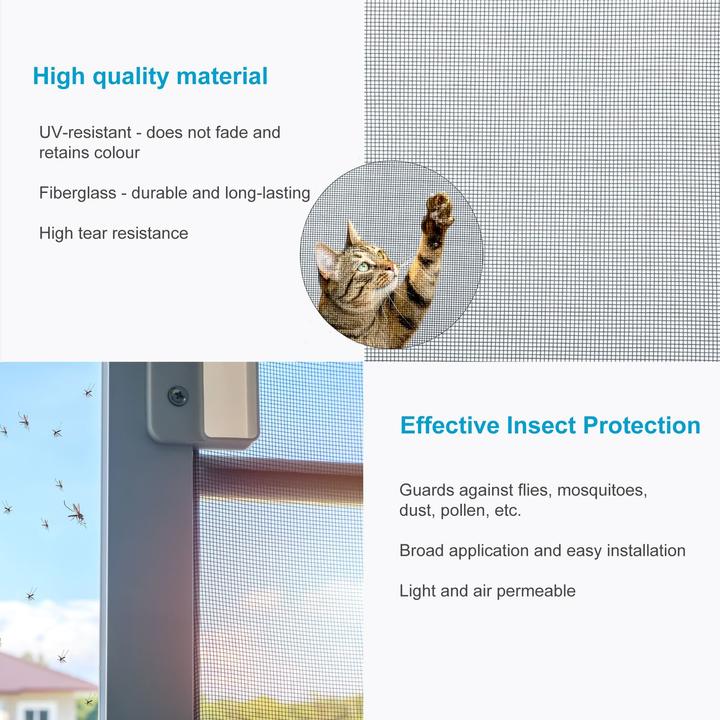 Actual product image Intirilife Fly Net in Grey Width 150cm (150 x 100 cm)