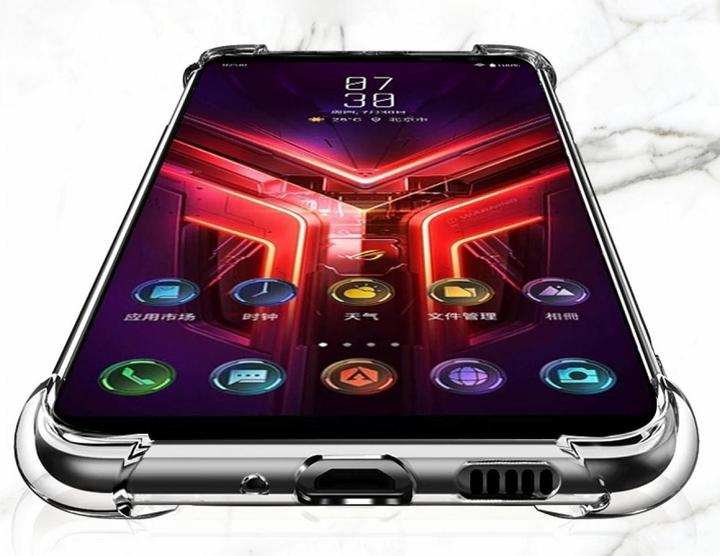 Actual product image Screenguard Asus ROG Phone 3 Cover Crystal Soft Airbag Bumper (Asus ROG Phone)