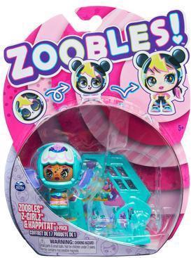Image du produit Spin Master Figurine de collection Zoobles Z-Girlz avec mécanisme de transformation et surprise Happitat