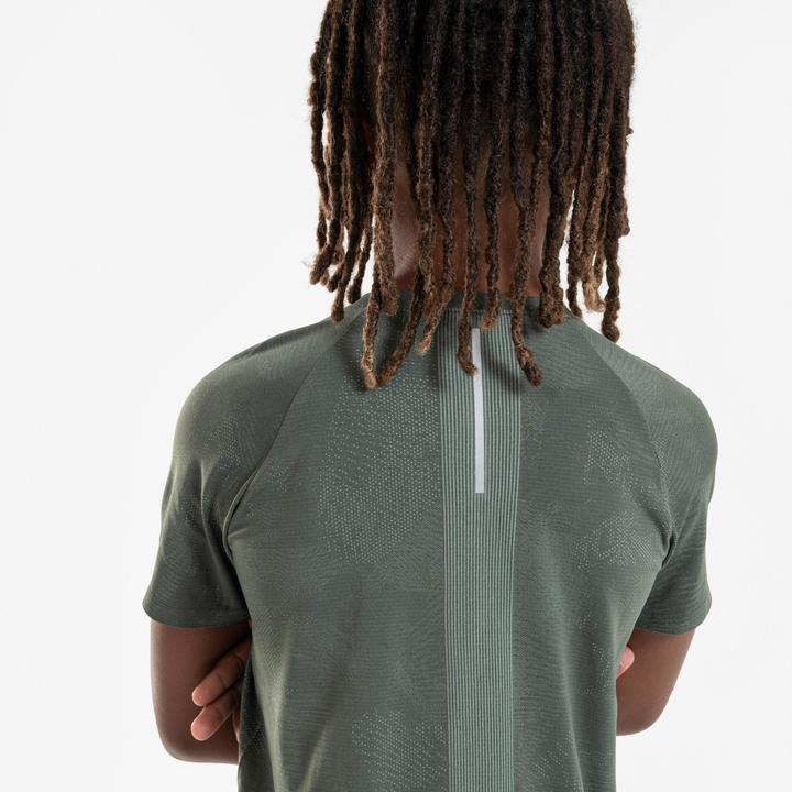 Image du produit Kiprun T-Shirt running sans couture Enfant - TS LIGHT 900 kaki (140)