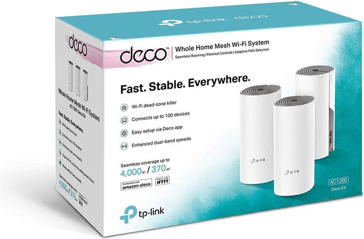 Image du produit TP-Link Deco E4 WLAN Mesh 3-pack Set (AC1200)