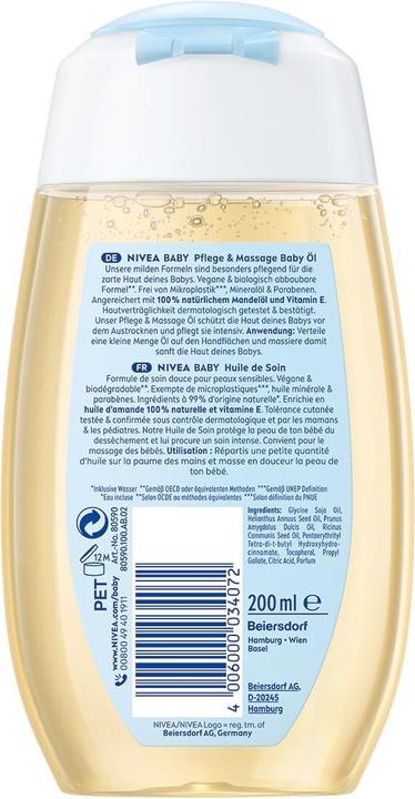 Actual product image NIVEA Care & Massage Baby Oil