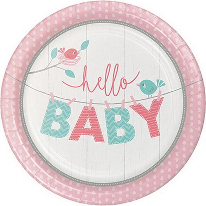 Produktbild Creative Party Teller Hello Baby Papier