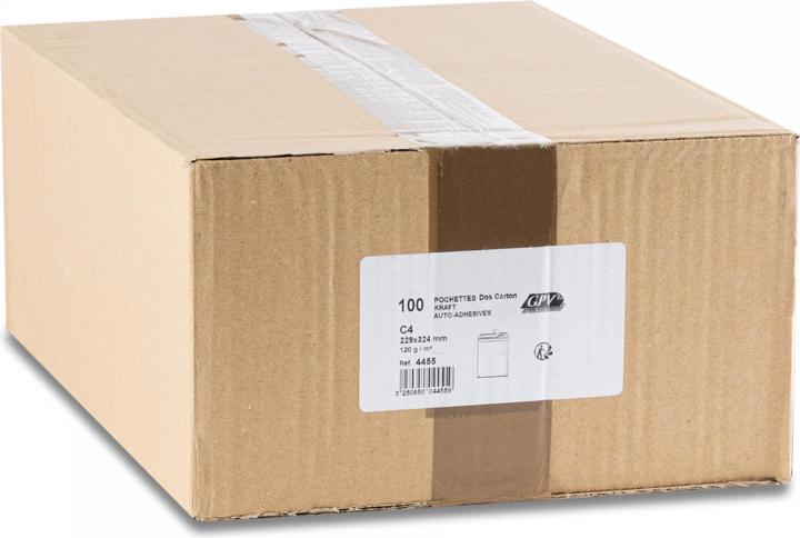 Image du produit GPV Pochettes d'expédition avec dos en carton, C4, 229 x 324 mm (100 x)