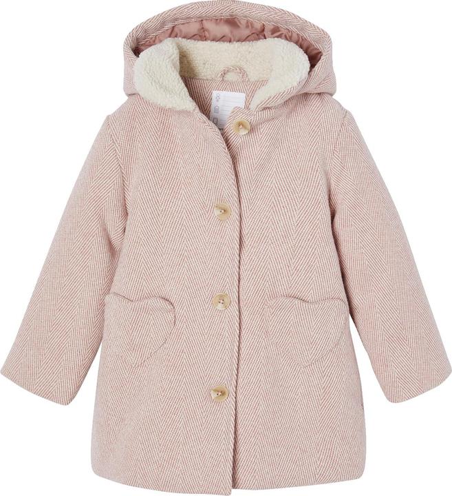 Actual product image Vertbaudet Girls' coat with hood & recycled polyester (110)
