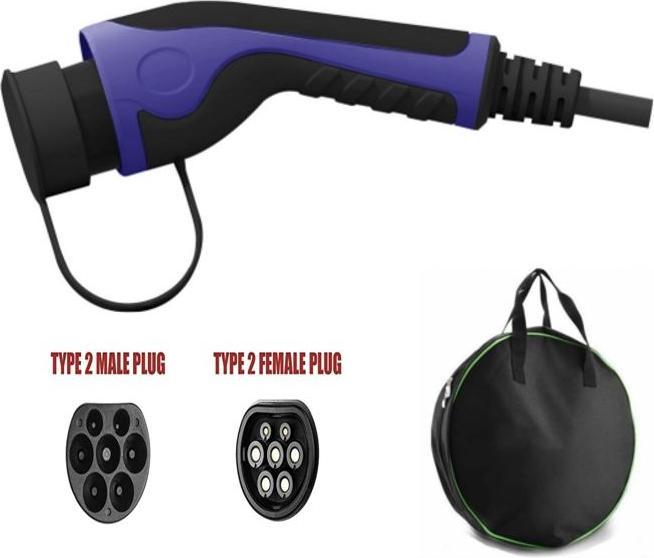 Helos E-Auto-Ladekabel, Typ 2, TÜV, 3-phasig, 32 A, 22 kW, 5m (Typ 2, 22 kW, 32 A, 5 m)