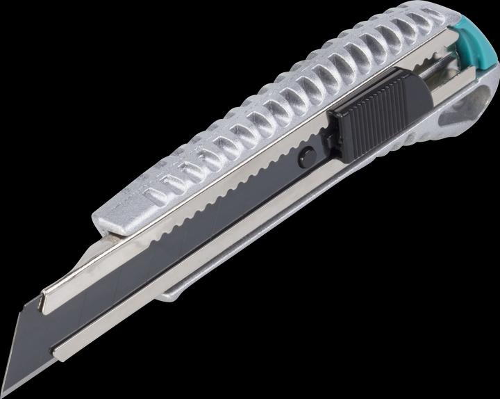 wolfcraft Metall-Abbrechklingen-Messer 18 mm schwarze Klinge „Profi-Sharp“ (Cutter)