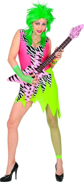 Produktbild Widmann 80er Jahre Neon Kleid mit fingerlose Netzhandschuhe (S)