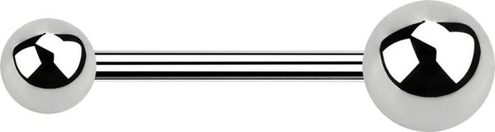 Star Piercing Micro Barbell silber mit zwei Kugeln (ohne Messing, Chirurgenstahl 316L)