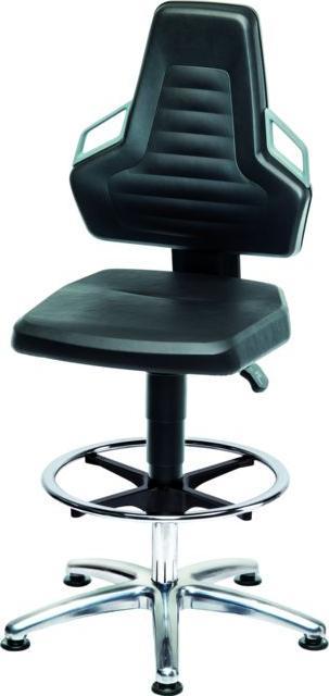 Actual product image Bimos ESD task swivel chair, imitation leather, with glides and foot ring, high