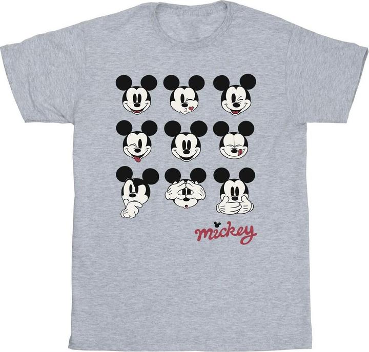 Actual product image Disney Mens Mickey Mouse Many Faces T-Shirt (XL)