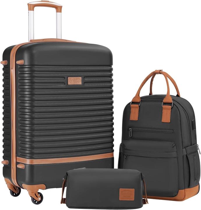 Immagine prodotto Coolife Reise Set - Koffer, Rucksack, Kulturbeutel (60 l, M (50 - 90l))