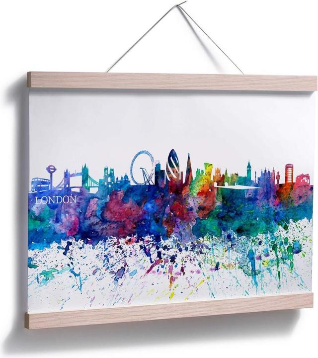 Actual product image Trenddeko London watercolor skyline (120 x 100 cm)