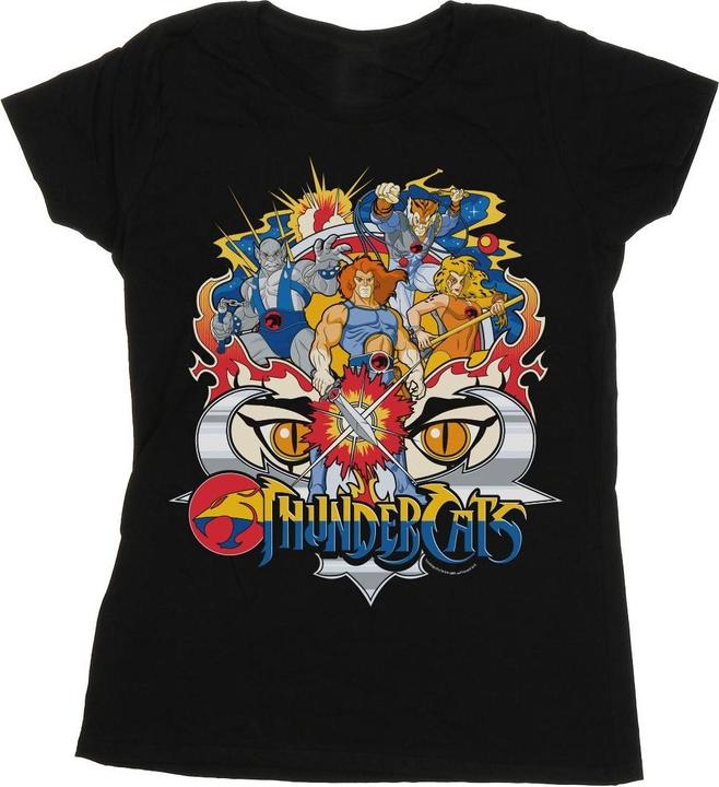Actual product image Thundercats Womens/Ladies Action Group Shot Cotton T-Shirt (XXL)