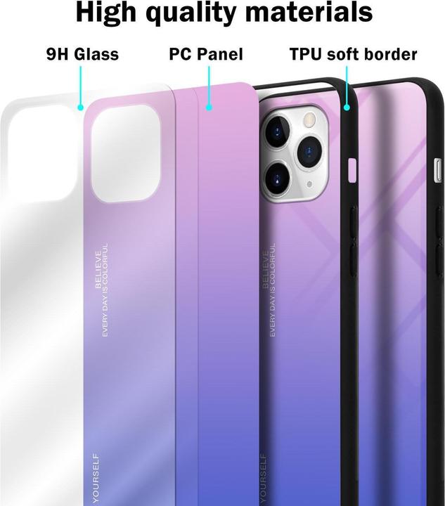 Actual product image Cadorabo TPU 2 colors glass cover (Apple iPhone 11 Pro)