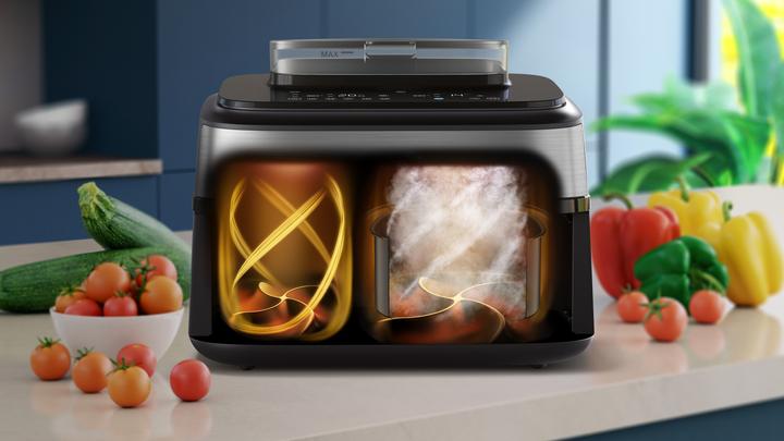 Image du produit Philips Steam Airfryer Dual Basket NA555/09