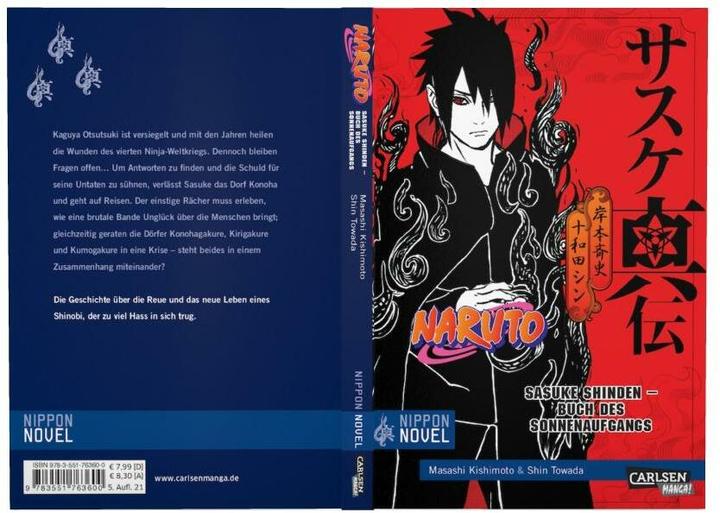 Actual product image Naruto Sasuke Shinden - Buch des Sonnenaufgangs (Nippon Novel) (German, Takashi Yano, 2018)