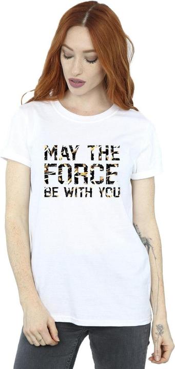 Immagine prodotto Star Wars May The Force Infill Maglietta Ampia Donna (M)