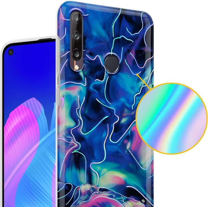 Actual product image Cadorabo IMD TPU Colorful Marble Cover (Huawei P40 Lite E)