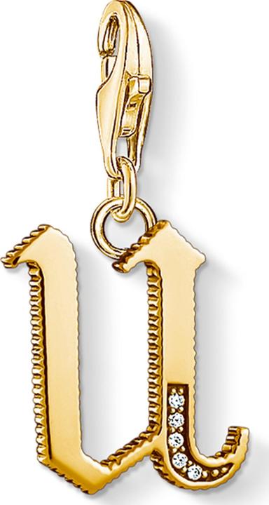 Thomas Sabo Charm pendentif lettre U or (Argent 925, Dorure à l'or jaune 750)