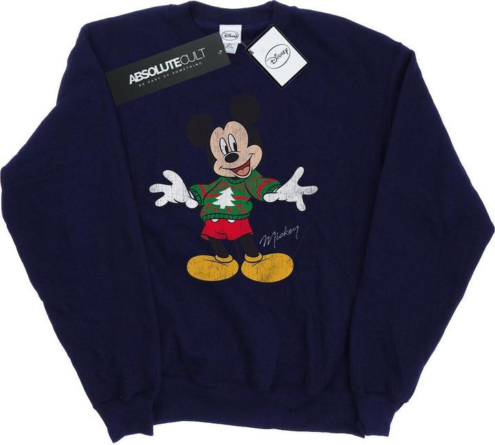 Actual product image Disney Womens/Ladies Mickey Mouse Christmas Jumper Sweatshirt (XL)