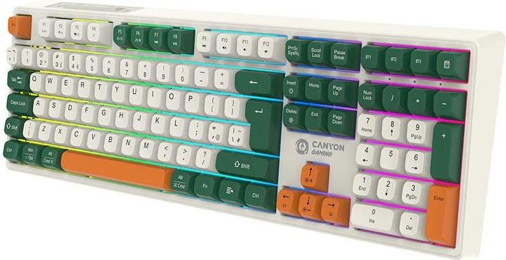Produktbild Canyon Computertastatur Tastatur Shadder GKW-11 Mech RGB UK/US Wireless White