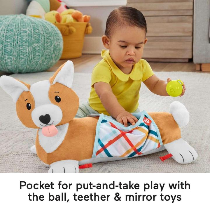 Produktbild Fisher-Price 3-in-1 Hündchen Spielkissen für Bauchlage mit 3 Spielzeugen (Multilingual)