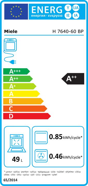 Energie-Label Miele H 7640-60 BP