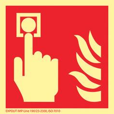 Actual product image Werkstarck Photoluminescent fire protection symbols