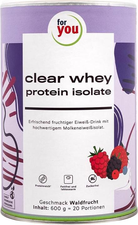 Actual product image For You clear whey protein isolate - forest fruit (Forest fruit, 1 pcs., 600 g)