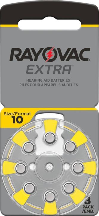 Rayovac Batterie Zinc Air, 10, 1.4V (8 Stk., PR70, 105 mAh)