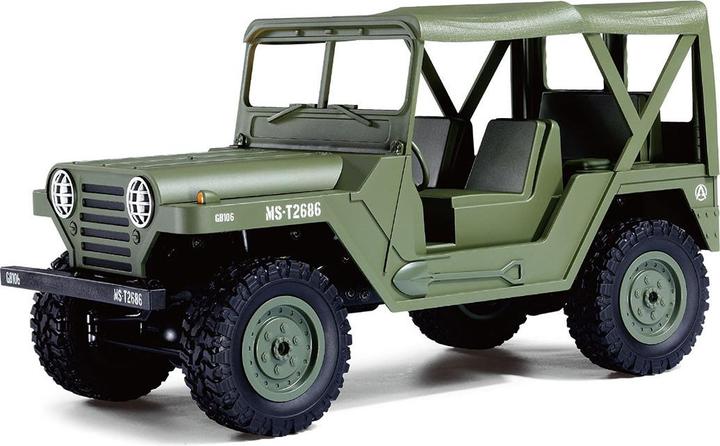 Produktbild Amewi RC AMX U.S. Militär Geländewagen RTR 4WD 1:14 Military green (RTR Ready-to-Run)