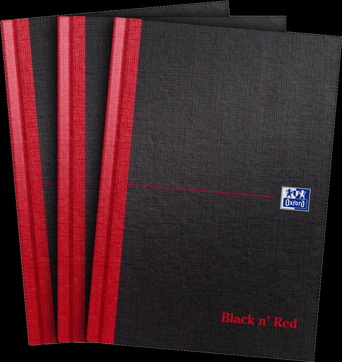 Immagine prodotto Oxford Nero e rosso (A5, Righe, Copertina rigida)