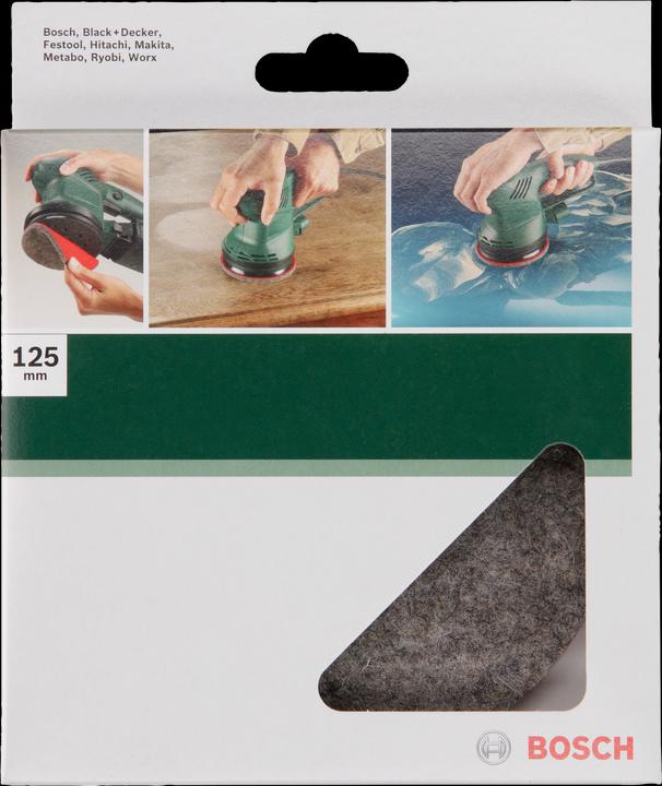 Produktbild Bosch Zubehör Polierfilz für Exzenterschleifer, 125 mm Klett
