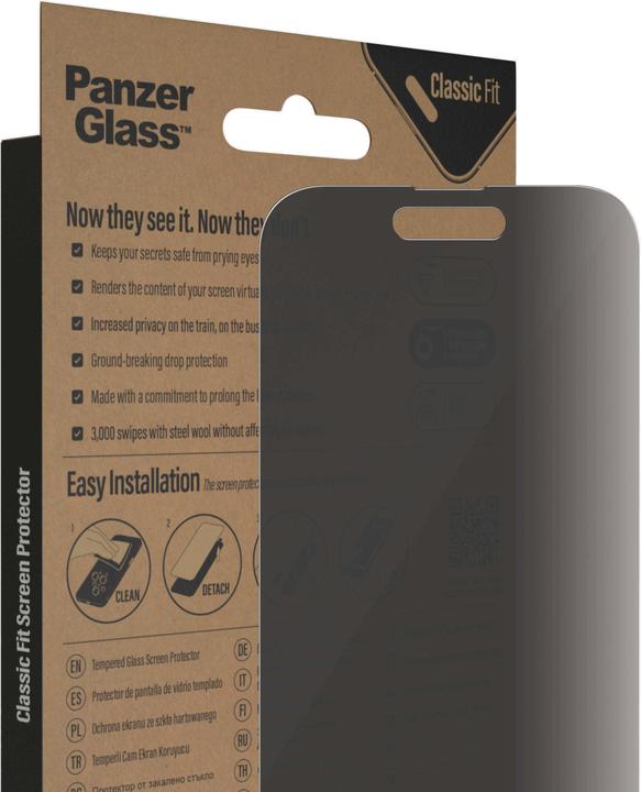 Image du produit PanzerGlass Classic Fit Privacy (1 pièce(s), Apple iPhone 14 Pro)