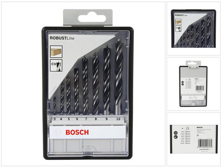 Immagine prodotto Bosch Professional Zubehör Set di punte per legno PRO. 8 pezzi. (5 mm, 6 mm, 7 mm, 8 mm, 9 mm, 10 mm, 3 mm, 4 mm)