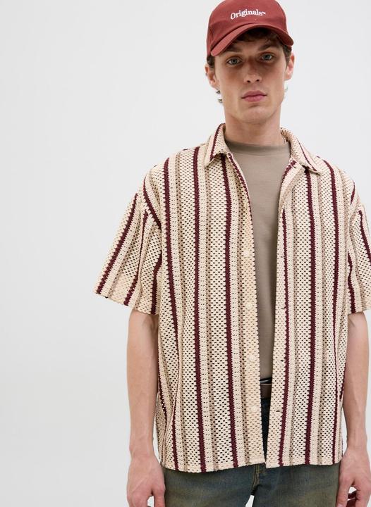 Actual product image Jack & Jones Jorbellagio Crochet Shirt Ss Sn (XL)