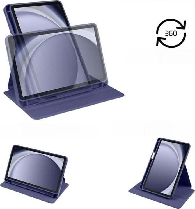Image du produit Cover-Discount Galaxy Tab A9 - Housse 360 degrés bleu foncé (Galaxy Tab A9)