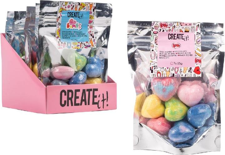 Actual product image Create It! Bath bombs hearts 7-pack