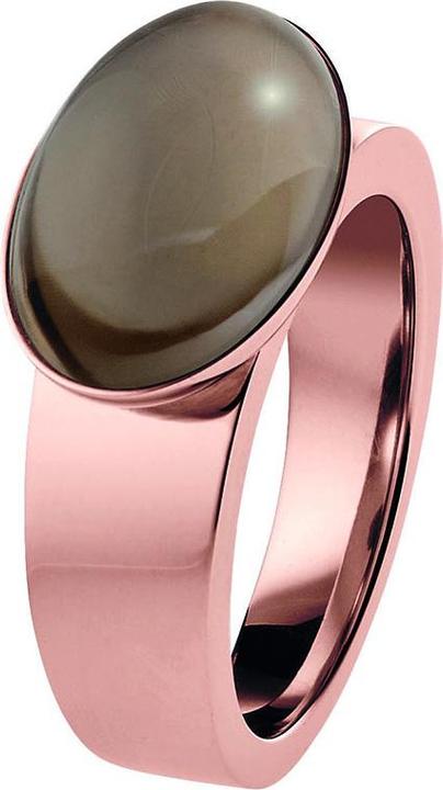 Produktbild Xen Ring mit 16x11mm grossen Rauchquarz rosè vergoldet (53)
