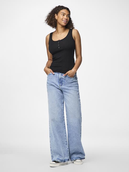Actual product image Pieces Ribbed cotton top (XS)