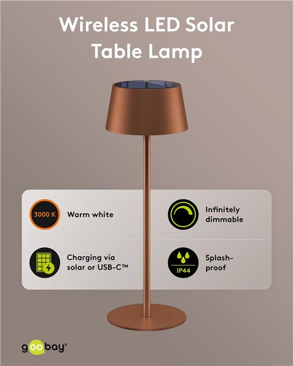 Actual product image Goobay Cordless LED table lamp (150 lm)