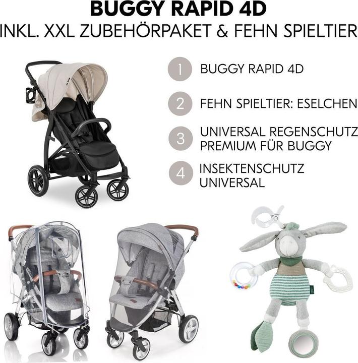 Image du produit Hauck Buggys & Sportwagen Buggy Rapid 4D (bis 25 kg) - XL Verdeck &