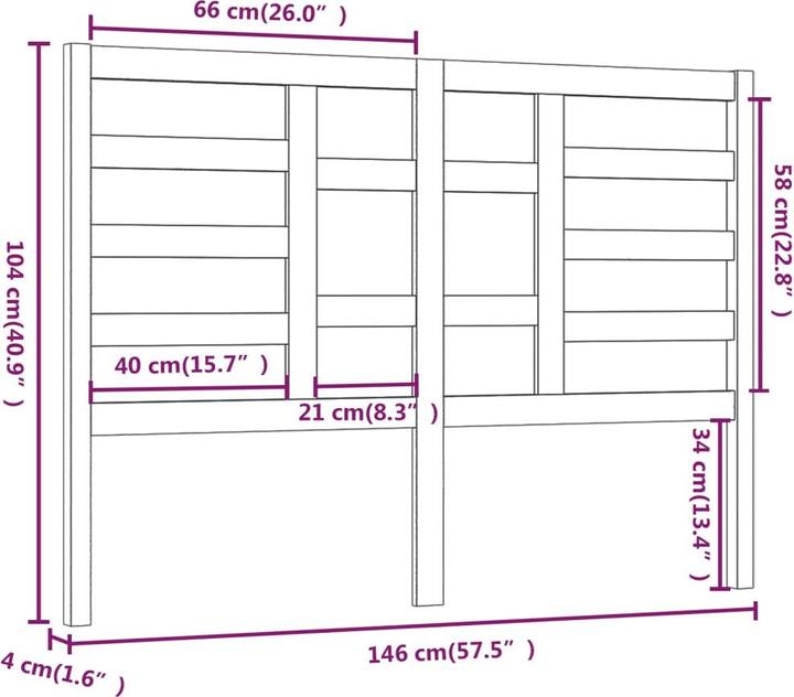 Actual product image VidaXL Edan (146 x 4 x 104 cm)
