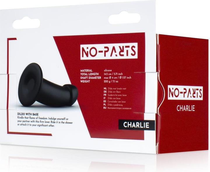Actual product image No-Parts Charlie Dildo 14.5 cm - Black