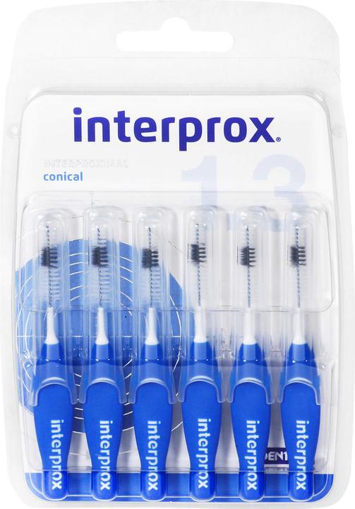 Dentaid interprox reg conical blue interdental brush blist, 6 pcs ZBU (5 x, 1.30 mm)