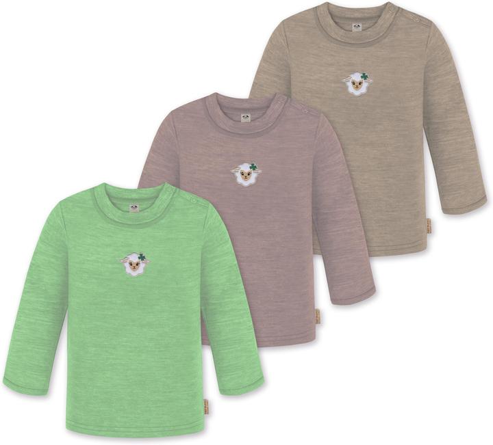 Actual product image Normani 3-pack baby merino longsleeve "Taupo" - 9475 (110)