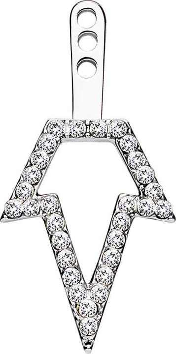 Immagine prodotto Star Piercing Orecchino Ear Jacket in argento con lancia di cristallo